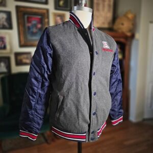 GEN2 University of Arizona Wildcats Varsity Jacket Gray Navy Wool Blend Large